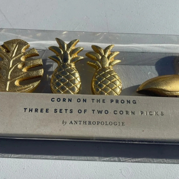 NWT Anthropologie Selva Corn on the Cob Holders Set of 3 - Picture 10 of 13